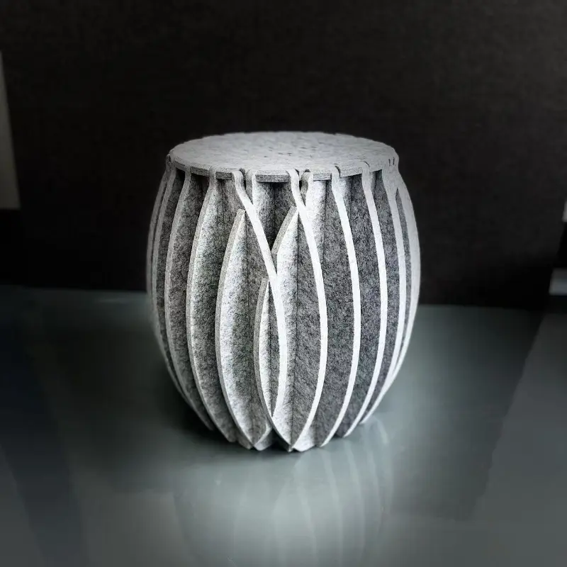 Felt Acoustic Stool for Open Space to Reduce Noise and Echo