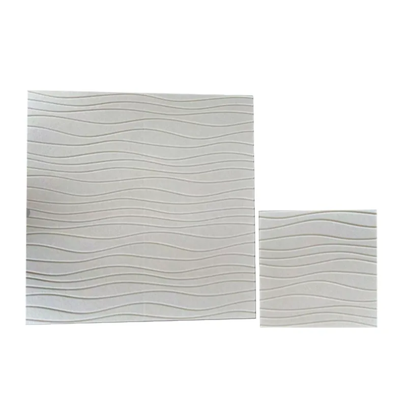 Beige Wave PET Felt Acoustic Panel